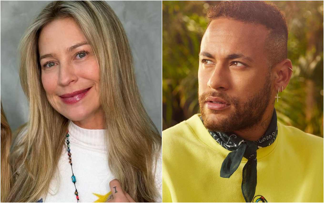 Montagem de fotos de Luana Piovani e Neymar