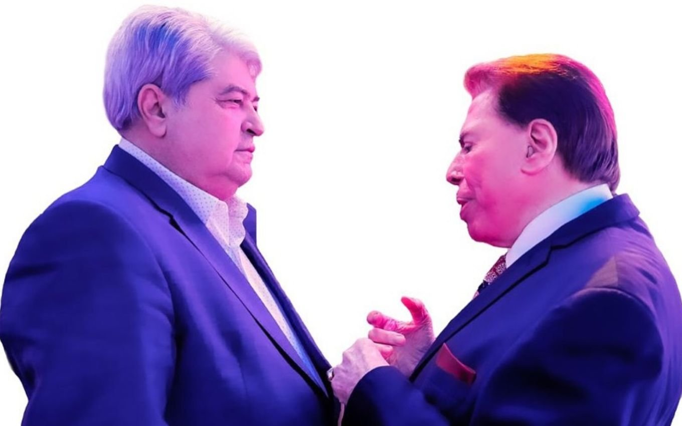 Datena e Silvio Santos