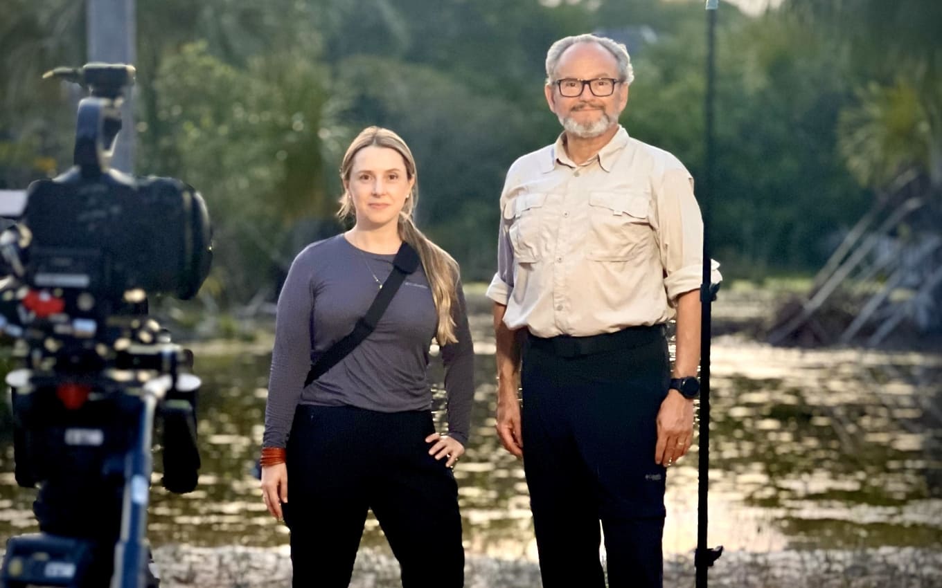 Iara Cardoso e Osmar Pinto Jr. em expedição